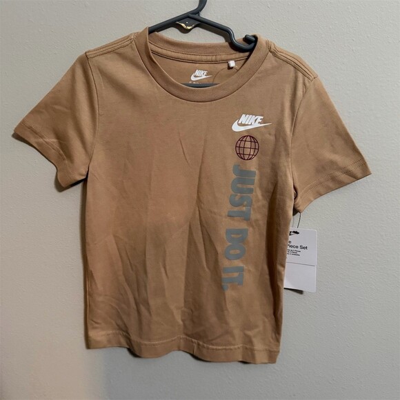 Nike Other - Nike Toddler Boys Just Do It Graphic Tee Tan Beige Size 4T NWT